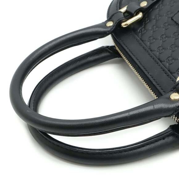 GUCCI Micro Guccissima Handbag/Shoulder Bag in Black Leather (449654) - Picture 5 of 10